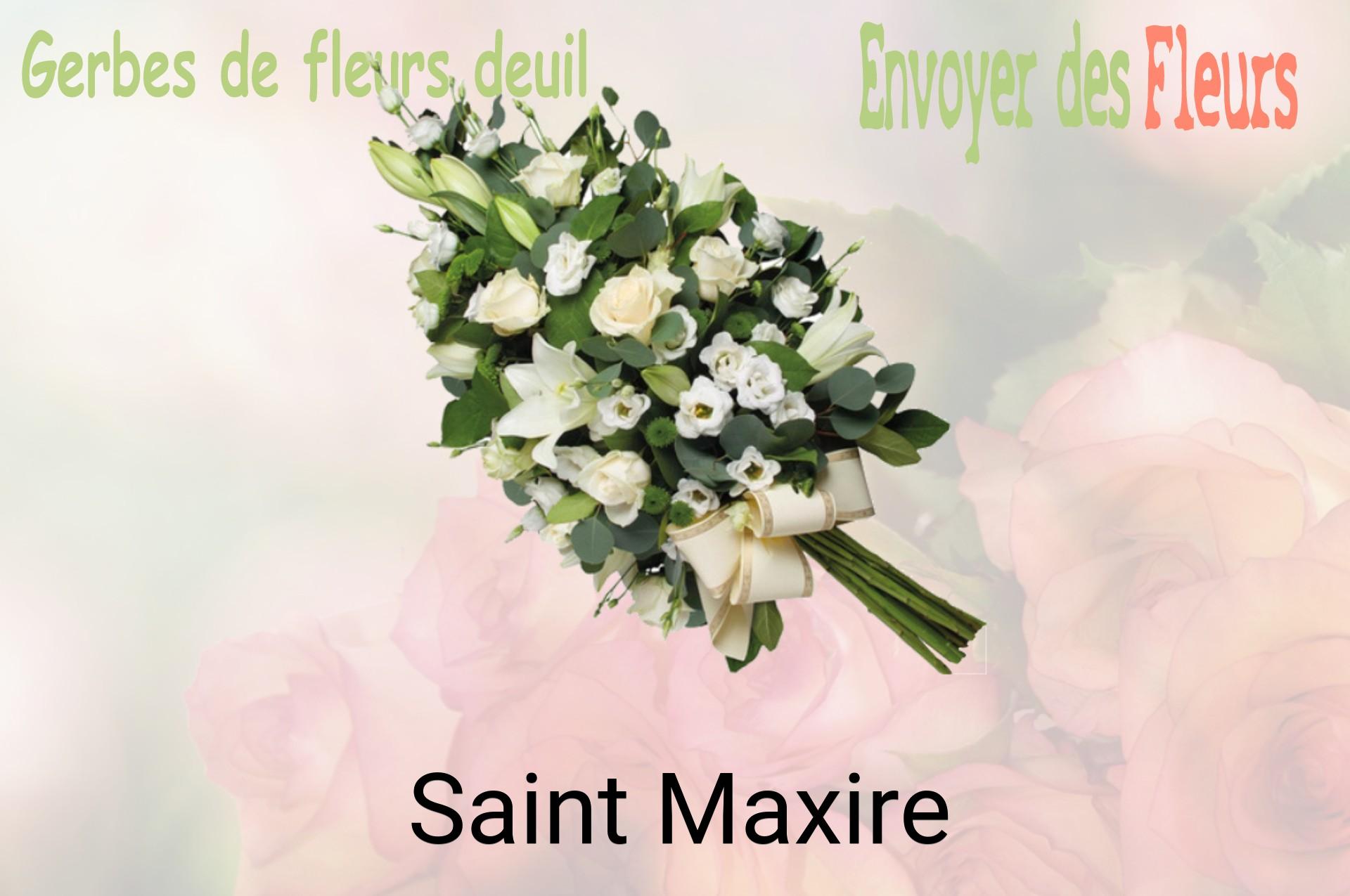 Gerbe de fleurs de deuil livrée à Saint-Maxire